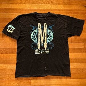 Vtg Y2K Jason Mayhem Miller Strikeforce UFC MMA Graphic T Shirt Mens XL Black